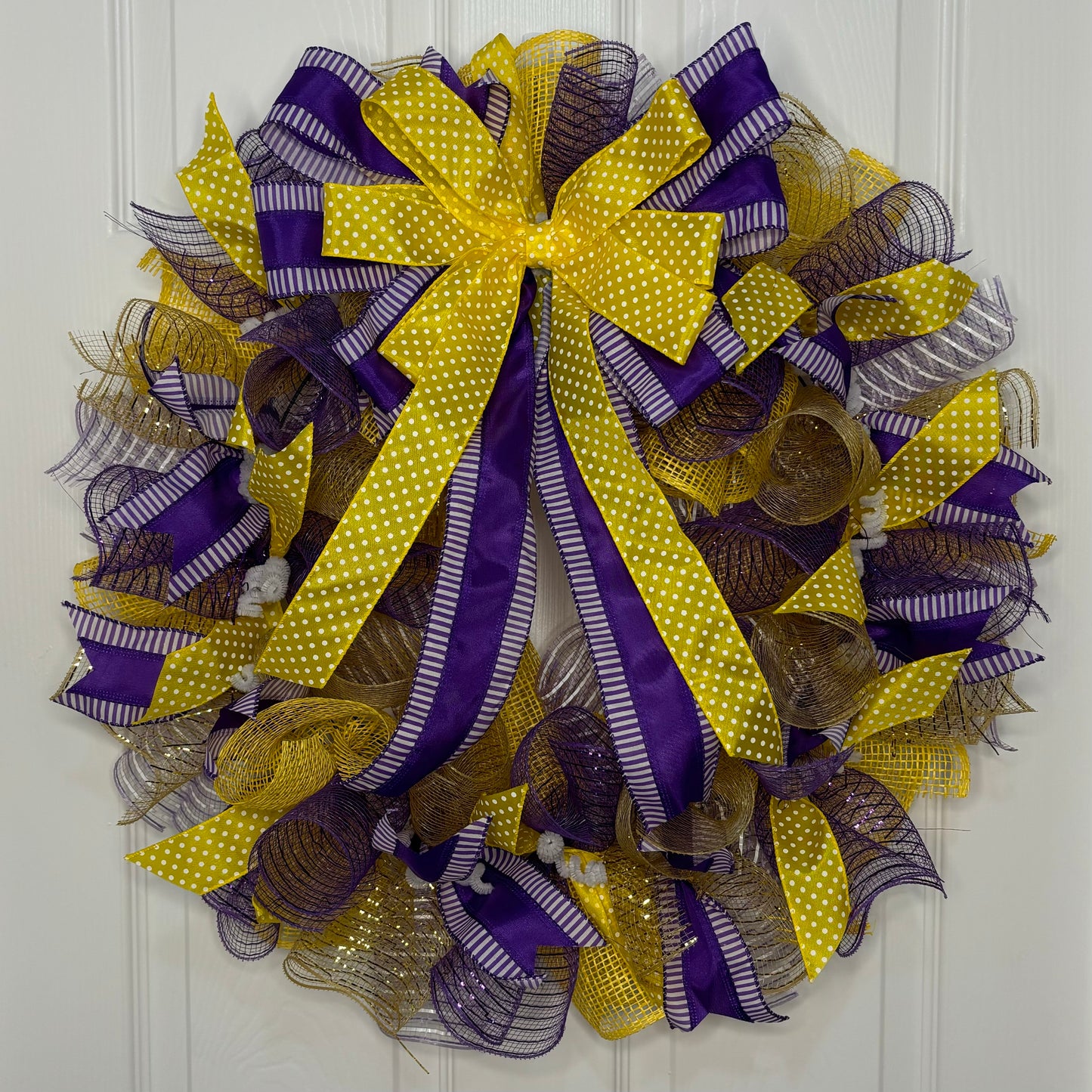 Purple and Yellow Gold Wreath